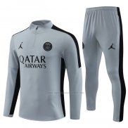 Chandal de Sudadera del Paris Saint-Germain Jordan 2023-2024 Gris