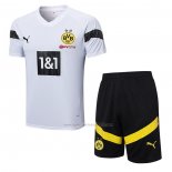 Chandal del Borussia Dortmund Manga Corta 2022-2023 Blanco - Pantalon Corto
