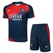 Chandal del Paris Saint-Germain Manga Corta 2023-2024 Rojo y Azul - Pantalon Corto