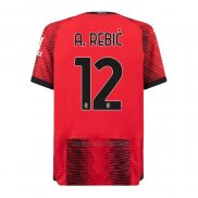 Camiseta AC Milan Jugador A.Rebic Primera 2022-2023
