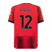 Camiseta AC Milan Jugador A.Rebic Primera 2023-2024