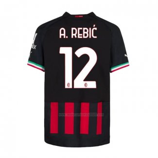 Camiseta AC Milan Jugador A.Rebic Primera 2022-2023