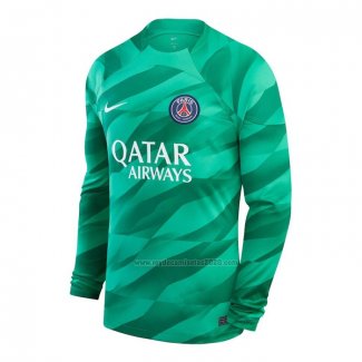 Camiseta Paris Saint-Germain Portero Manga Larga 2023-2024 Verde