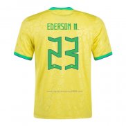 Camiseta Brasil Jugador Ederson M. Primera 2022