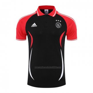 Camiseta Polo del Ajax 2022-2023 Negro y Rojo