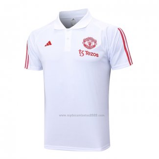 Camiseta Polo del Manchester United 2023-2024 Blanco