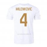 Camiseta Serbia Jugador Milenkovic Segunda 2022