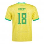 Camiseta Brasil Jugador Antony Primera 2022