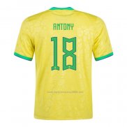 Camiseta Brasil Jugador Antony Primera 2022