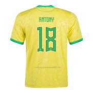 Camiseta Brasil Jugador Antony Primera 2022