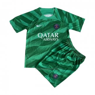 Camiseta Paris Saint-Germain Portero Nino 2023-2024 Verde