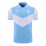 Camiseta Polo del Olympique Marsella 2022-2023 Azul y Blanco