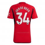 Camiseta Manchester United Jugador Van De Beek Primera 2023-2024