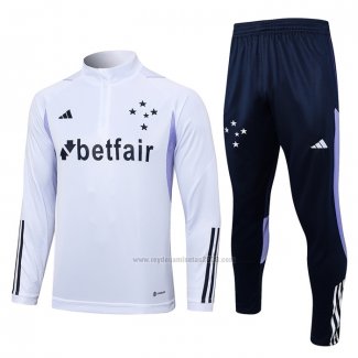 Chandal de Sudadera del Cruzeiro 2023-2024 Blanco