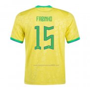 Camiseta Brasil Jugador Fabinho Primera 2022