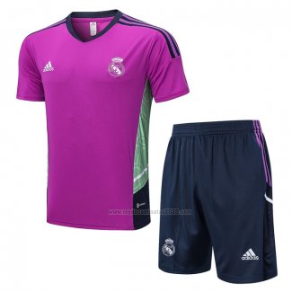 Chandal del Real Madrid Manga Corta 2022-2023 Purpura - Pantalon Corto