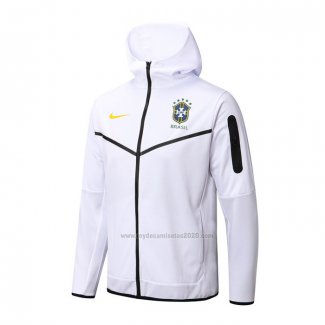 Chaqueta con Capucha del Brasil 2022-2023 Blanco