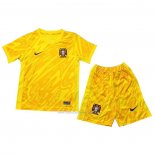 Camiseta Portugal Portero Nino 2024 Amarillo