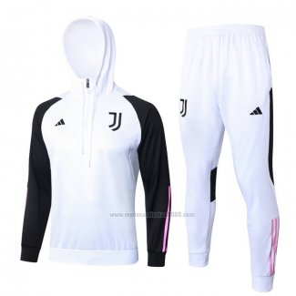 Chandal de Sudadera del Juventus Nino 2023-2024 Blanco y Negro