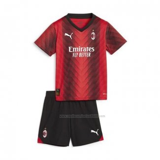 Camiseta AC Milan Primera Nino 2023-2024