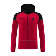 Chaqueta con Capucha del AC Milan 2024-2025 Rojo