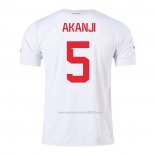 Camiseta Suiza Jugador Akanji Segunda 2022