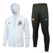 Chandal con Capucha del Barcelona 2023-2024 Blanco