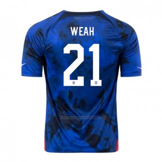 Camiseta Estados Unidos Jugador Weah Segunda 2022