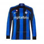Camiseta Inter Milan Primera Manga Larga 2022-2023