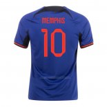 Camiseta Paises Bajos Jugador Memphis Segunda 2022