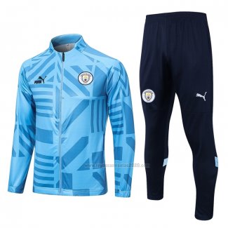 Chandal de Chaqueta del Manchester City 2022-2023 Azul Claro