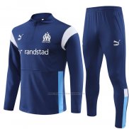 Chandal de Sudadera del Olympique Marsella Nino 2023-2024 Azul