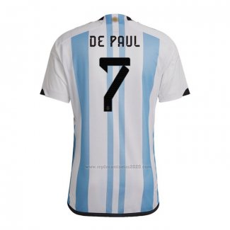 Camiseta Argentina Jugador De Paul Primera 2022