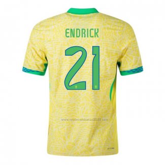 Camiseta Brasil Jugador Endrick Primera 2024