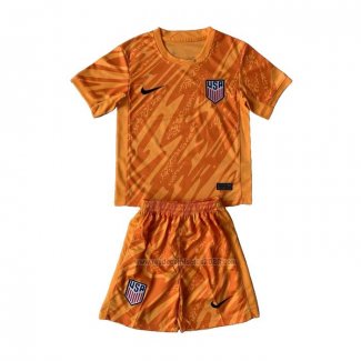 Camiseta Estados Unidos Portero Nino 2024 Naranja