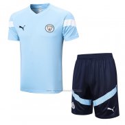 Chandal del Manchester City Manga Corta 2022-2023 Azul - Pantalon Corto