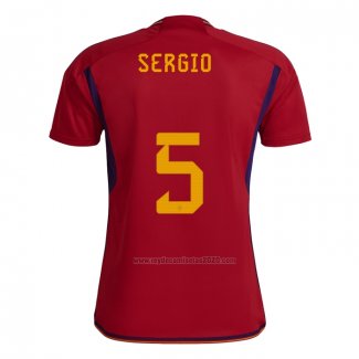 Camiseta Espana Jugador Sergio Primera 2022