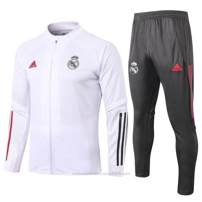 Chandal de Chaqueta del Real Madrid 2020-2021 Blanco - Camisetas de futbol baratas 2019/2020