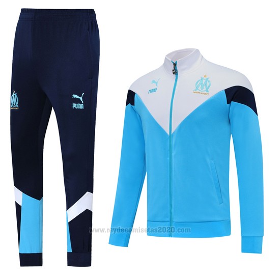 Chandal de Chaqueta del Olympique Marsella 2020-2021 Azul y Blanco ...