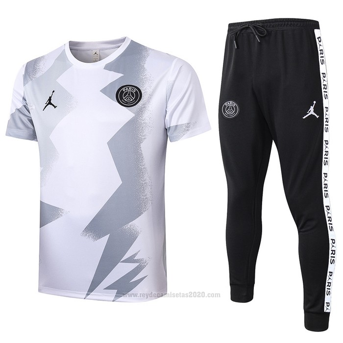 Chandal del Paris Saint-Germain Jordan Manga Corta 2020-2021 Blanco - Camisetas de futbol ...