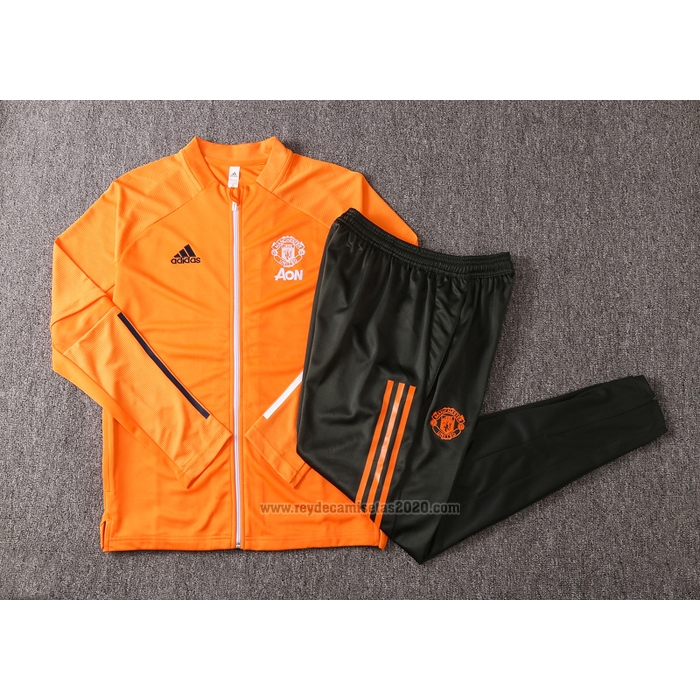 Chandal de Chaqueta del Manchester United 2020-2021 Naranja - Camisetas de futbol baratas 2019/2020