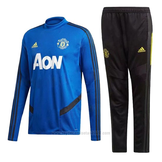 Chandal del Manchester United 2019-2020 Azul - Camisetas de futbol baratas 2019/2020