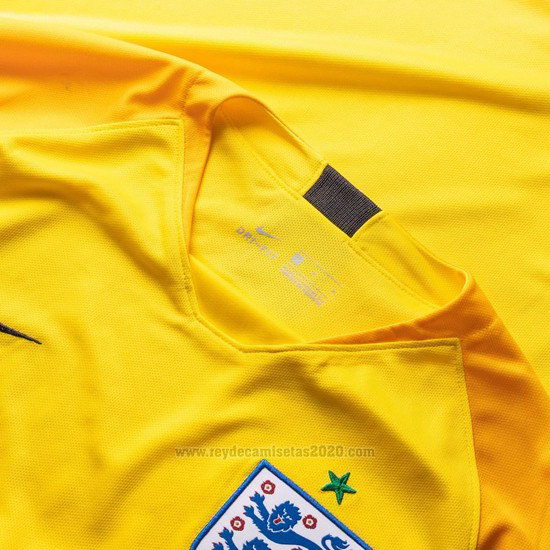 Camiseta Inglaterra Portero Manga Larga 2018 Amarillo - Camisetas de futbol baratas 2019/2020