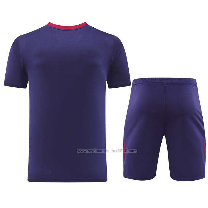 Chandal del Inglaterra Manga Corta 2024-2025 Purpura - Pantalon Corto